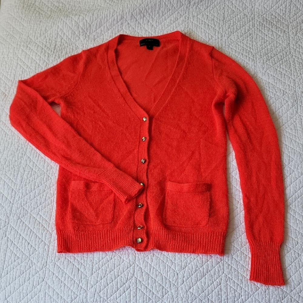 Women's Red Cardigan Sweater